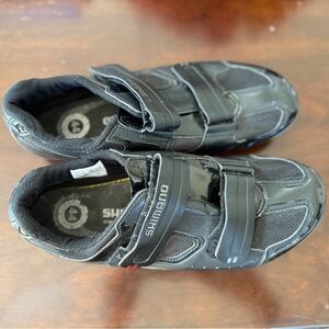 Shimano Black Cycling Shoes with Triple Velcro Straps